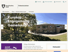 Tablet Screenshot of enbacksskolan.stockholm.se