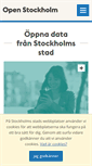 Mobile Screenshot of open.stockholm.se