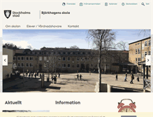 Tablet Screenshot of bjorkhagensskola.stockholm.se