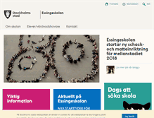 Tablet Screenshot of essingeskolan.stockholm.se